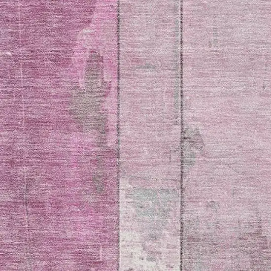 Pink And Gray Geometric Washable Indoor Outdoor Area Rug Photo 3