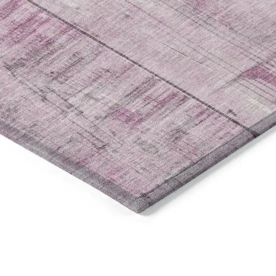 Pink And Gray Geometric Washable Indoor Outdoor Area Rug Photo 9