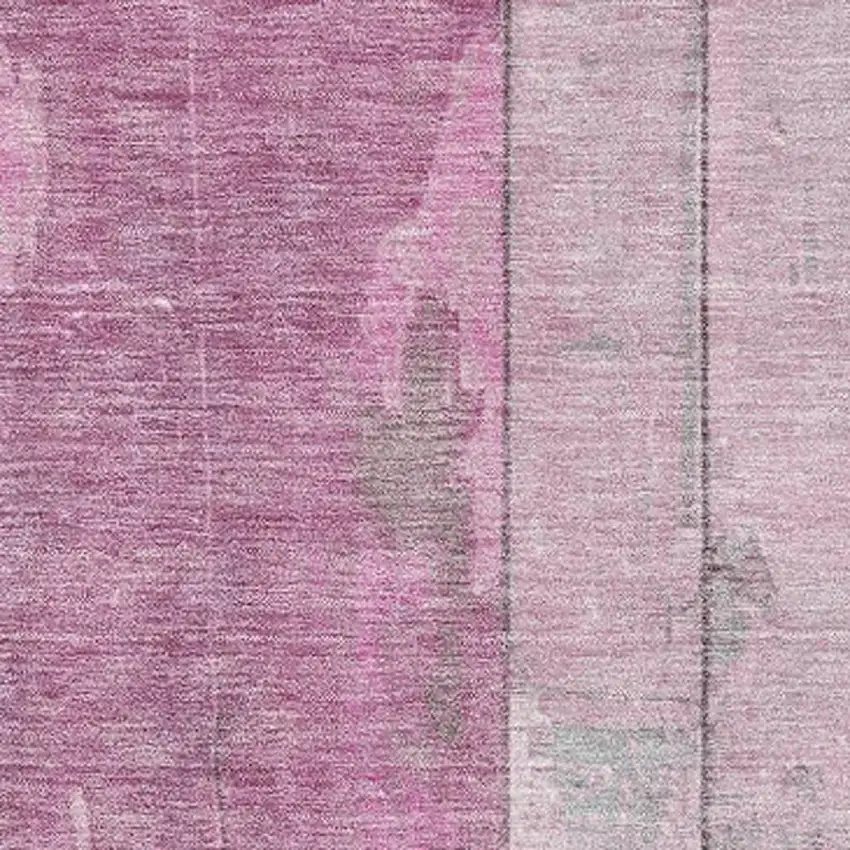 Pink And Gray Geometric Washable Indoor Outdoor Area Rug Photo 3