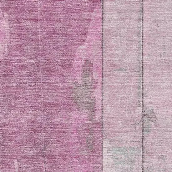 Pink And Gray Geometric Washable Indoor Outdoor Area Rug Photo 3