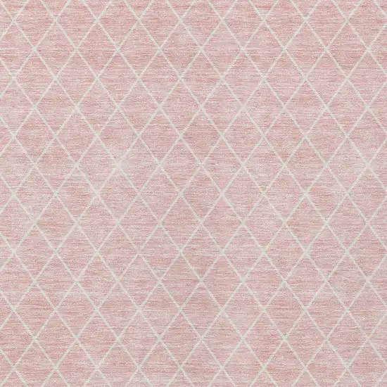 Pink And Gray Geometric Washable Indoor Outdoor Area Rug Photo 5