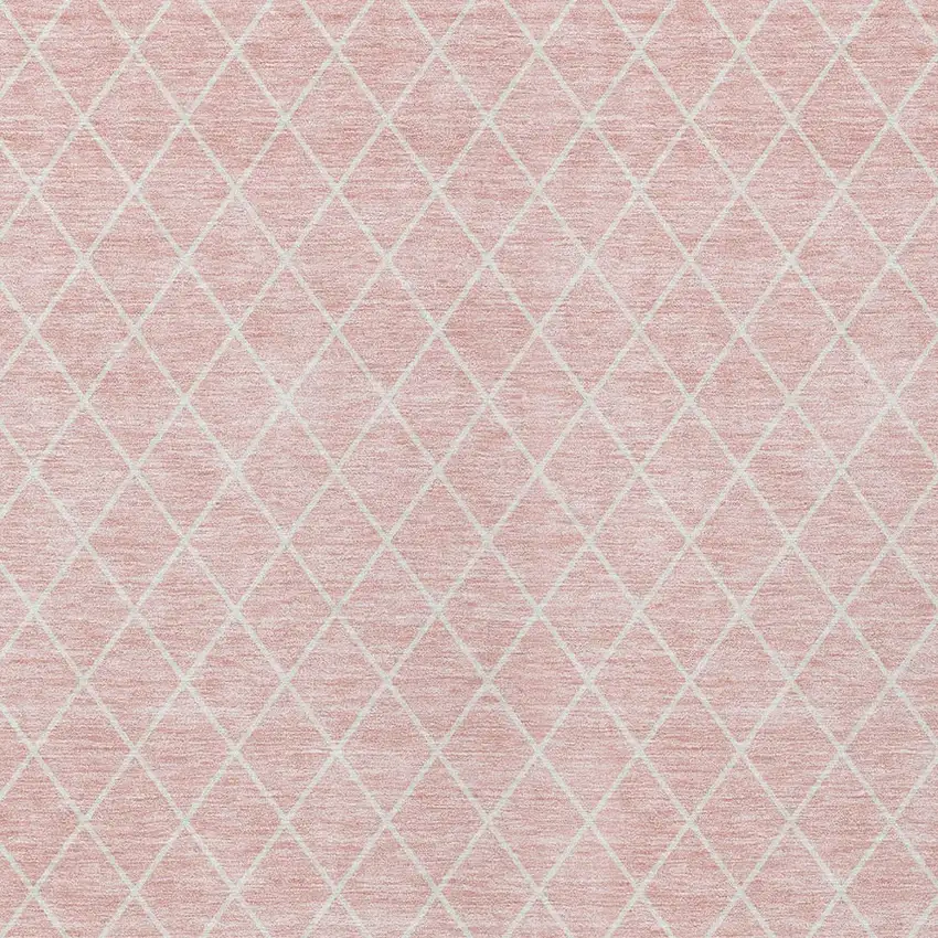 Pink And Gray Geometric Washable Indoor Outdoor Area Rug Photo 5
