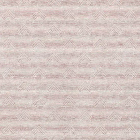 Pink And Gray Geometric Washable Indoor Outdoor Area Rug Photo 6