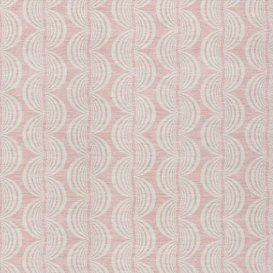 Pink And Gray Ogee Washable Indoor Outdoor Area Rug Photo 5