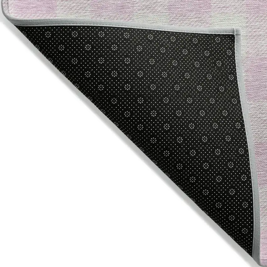Pink And Gray Plaid Washable Indoor Outdoor Area Rug Photo 4