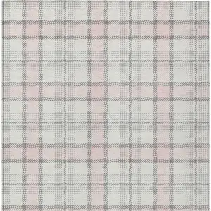 Photo of Pink And Gray Plaid Washable Indoor Outdoor Area Rug