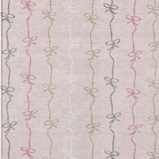 Pink And Gray Southwestern Washable Indoor Outdoor Area Rug Photo 2