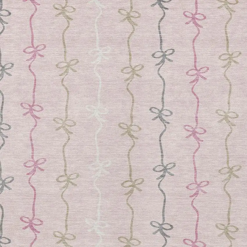 Pink And Gray Southwestern Washable Indoor Outdoor Area Rug Photo 2