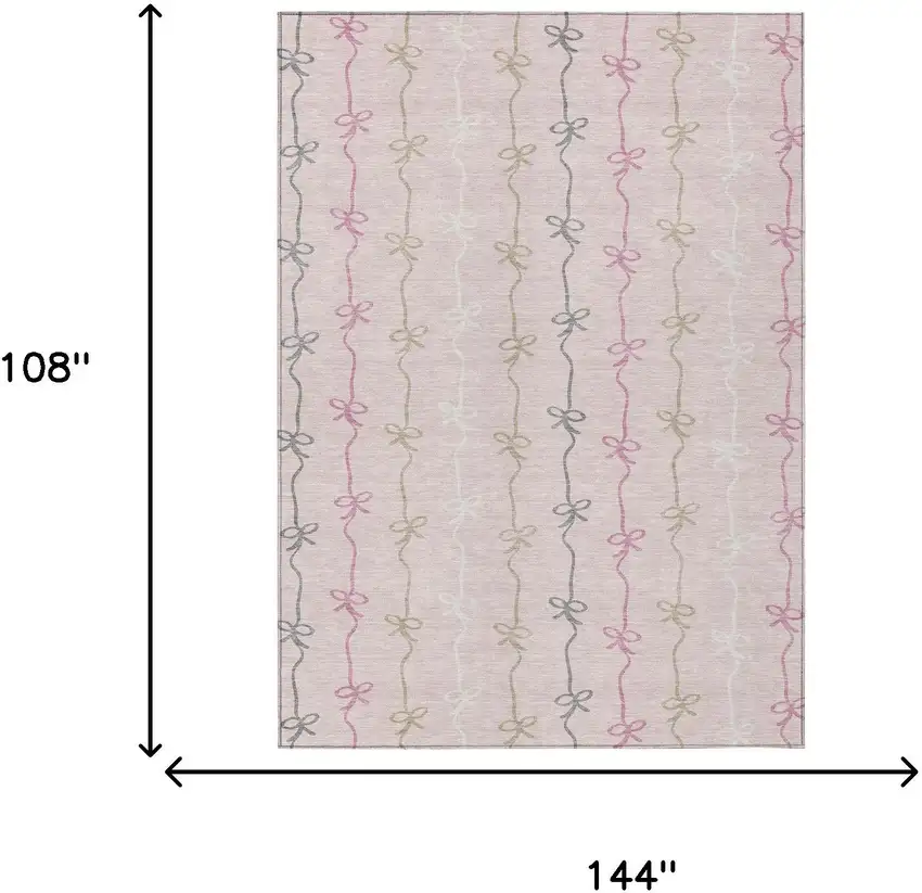 Pink And Gray Southwestern Washable Indoor Outdoor Area Rug Photo 6