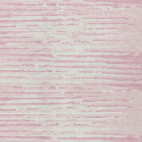 Pink And Gray Striped Washable Indoor Outdoor Area Rug Photo 6