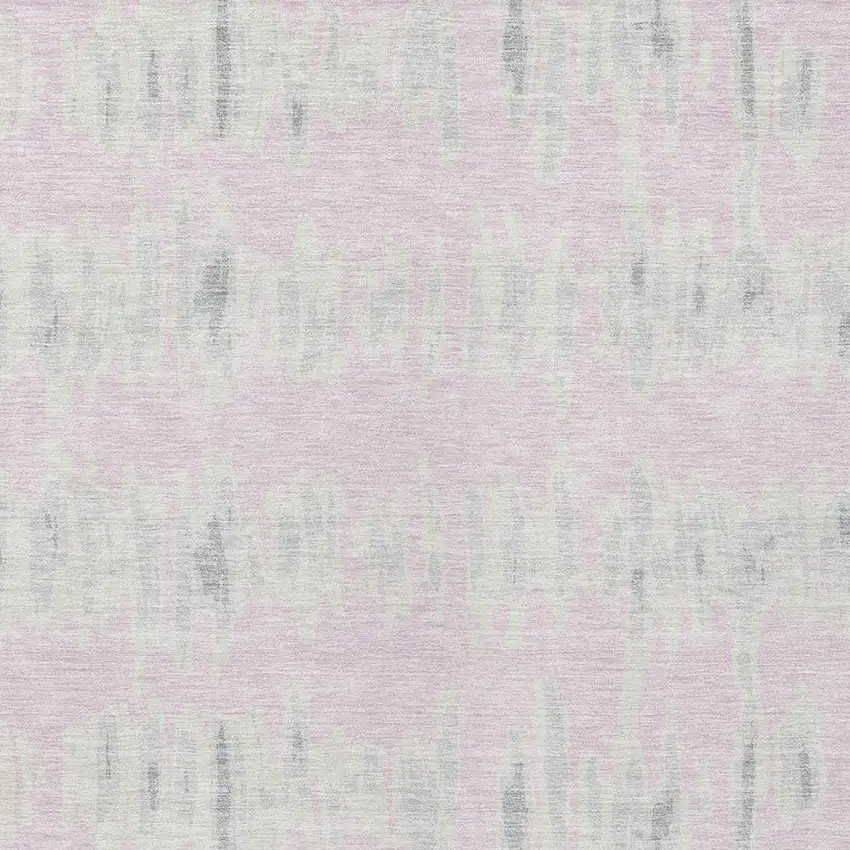 Pink And Gray Striped Washable Indoor Outdoor Area Rug Photo 6