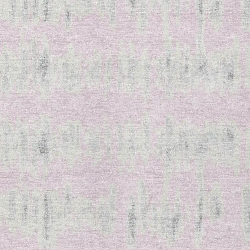 Pink And Gray Striped Washable Indoor Outdoor Area Rug Photo 6