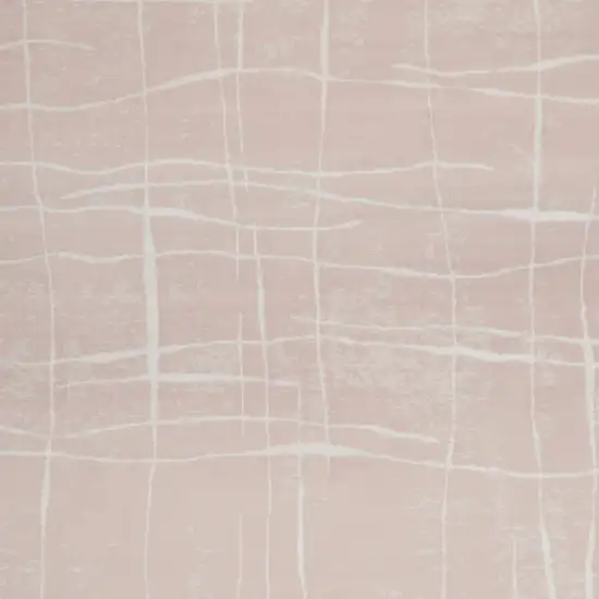 Pink And Ivory Abstract Distressed Area Rug Photo 7