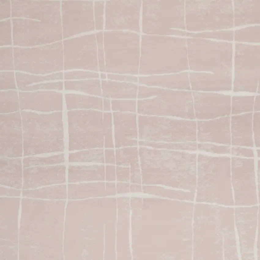 Pink And Ivory Abstract Distressed Area Rug Photo 7