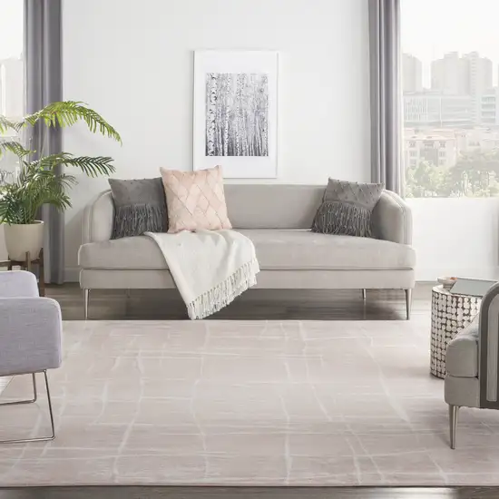 Pink And Ivory Abstract Distressed Area Rug Photo 6