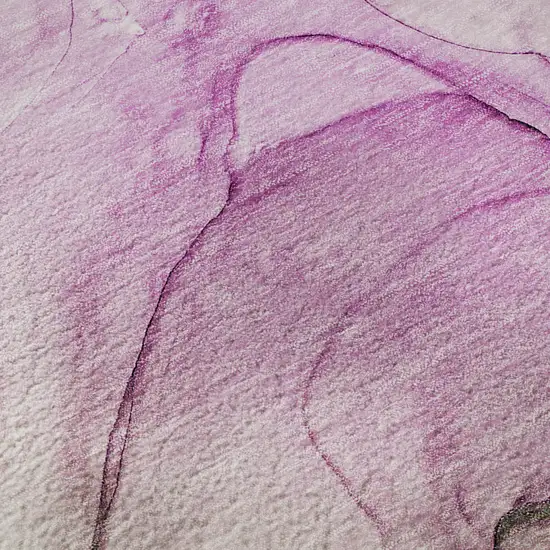 Pink And Ivory Abstract Washable Area Rug With UV Protection Photo 3
