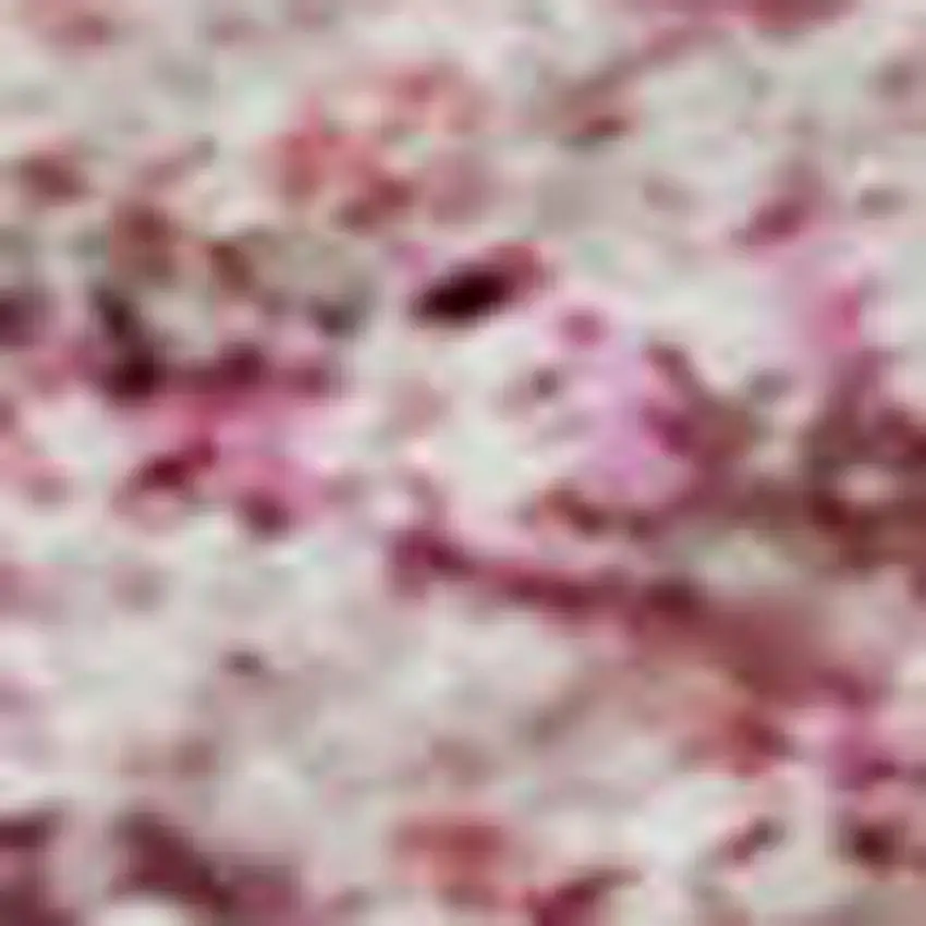 Pink And Ivory Abstract Washable Area Rug With UV Protection Photo 2