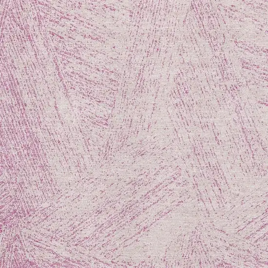 Pink And Ivory Abstract Washable Area Rug With UV Protection Photo 3