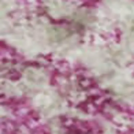 Pink And Ivory Abstract Washable Area Rug With UV Protection Photo 2
