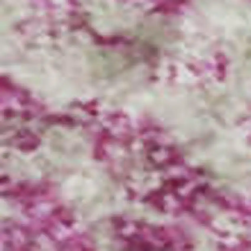 Pink And Ivory Abstract Washable Area Rug With UV Protection Photo 2