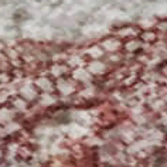 Pink And Ivory Abstract Washable Area Rug With UV Protection Photo 1