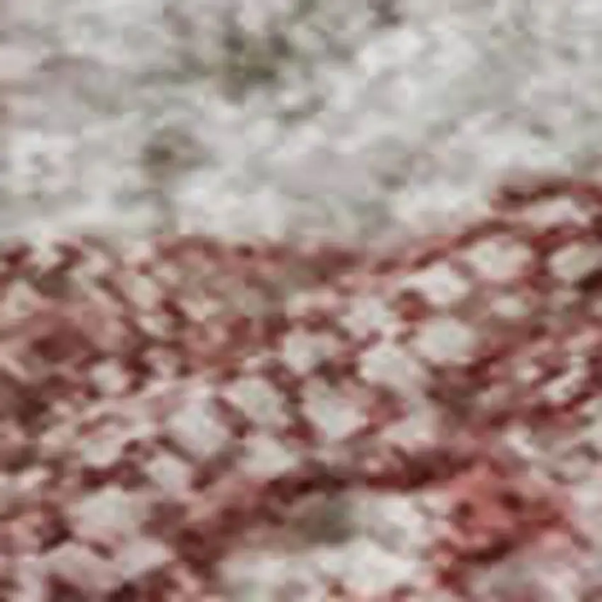 Pink And Ivory Abstract Washable Area Rug With UV Protection Photo 1