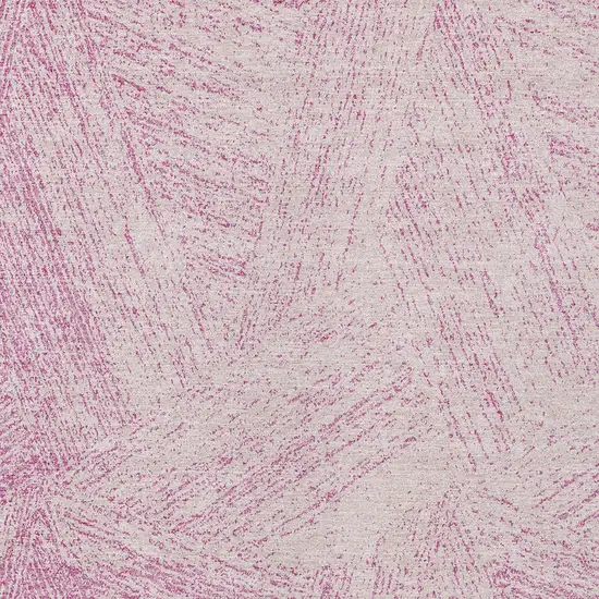 Pink And Ivory Abstract Washable Indoor Outdoor Area Rug Photo 5