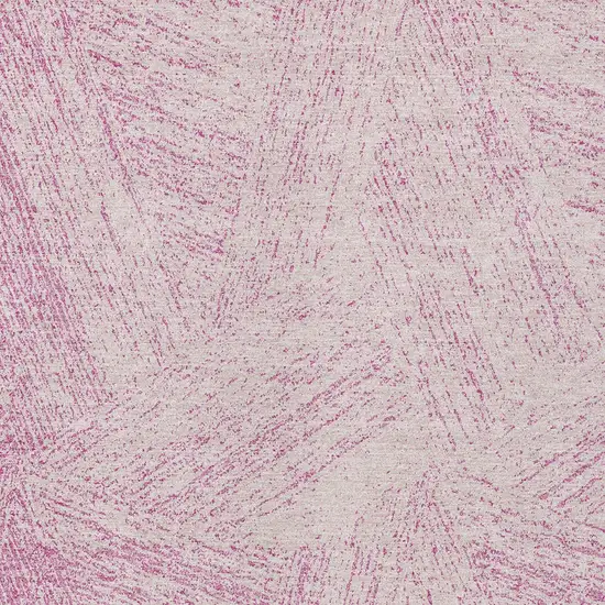 Pink And Ivory Abstract Washable Indoor Outdoor Area Rug Photo 5