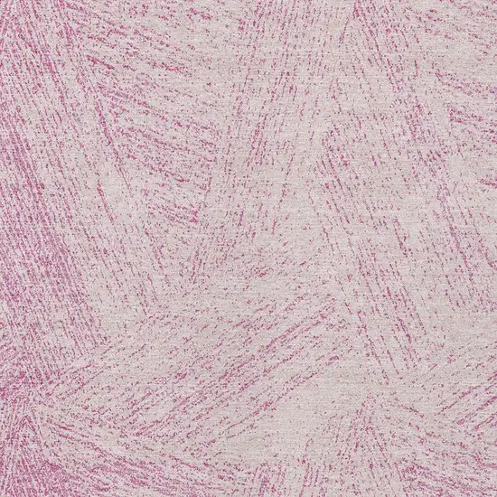 Pink And Ivory Abstract Washable Indoor Outdoor Area Rug Photo 5