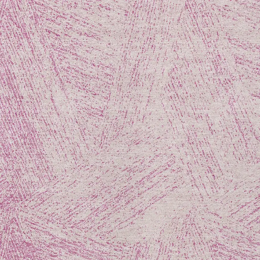 Pink And Ivory Abstract Washable Indoor Outdoor Area Rug Photo 5
