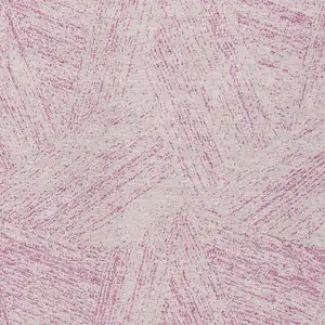 Photo of Pink And Ivory Abstract Washable Indoor Outdoor Area Rug