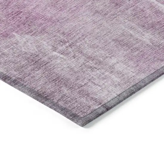 Pink And Ivory Abstract Washable Indoor Outdoor Area Rug Photo 9
