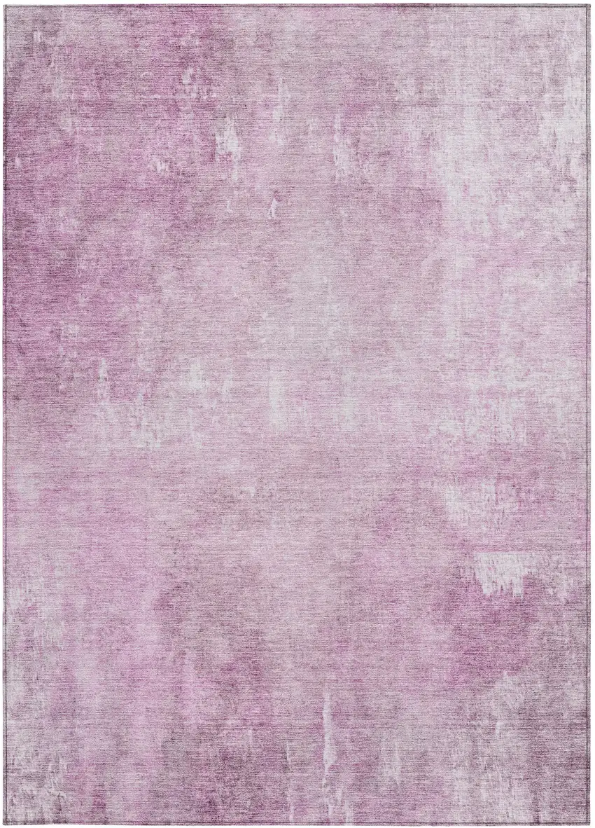 Pink And Ivory Abstract Washable Indoor Outdoor Area Rug Photo 3