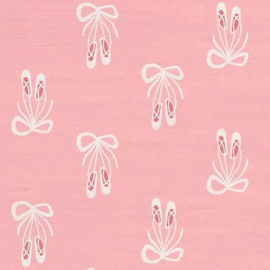 Pink And Ivory Bow Youthful Washable Area Rug Photo 3