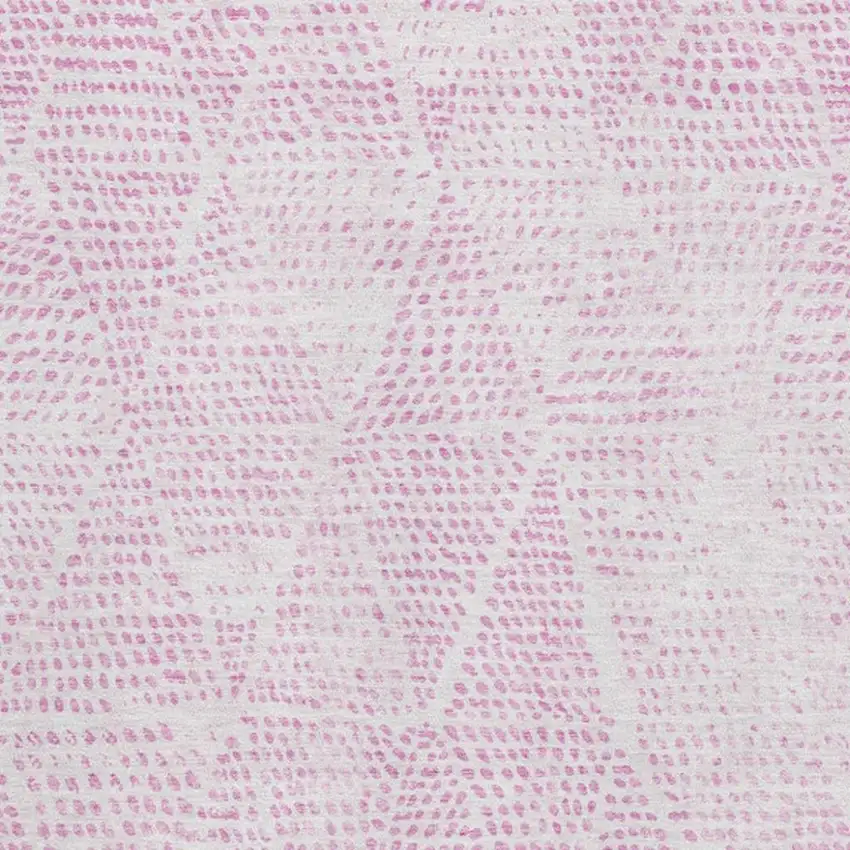 Pink And Ivory Diamond Washable Area Rug With UV Protection Photo 3