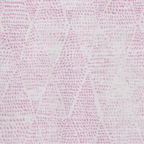 Pink And Ivory Diamond Washable Area Rug With UV Protection Photo 3