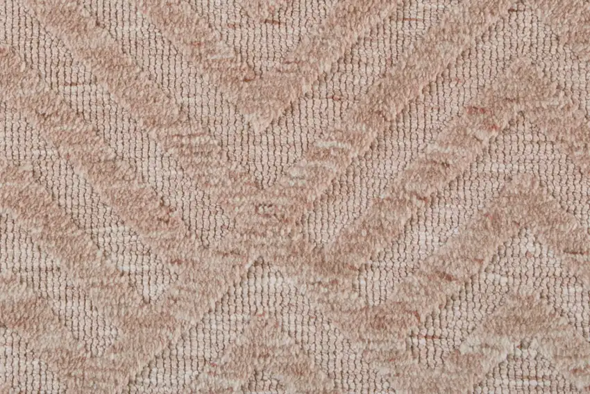 Pink And Ivory Geometric Stain Resistant Area Rug Photo 9