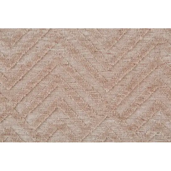 Pink And Ivory Geometric Stain Resistant Area Rug Photo 8
