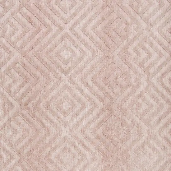 Pink And Ivory Geometric Stain Resistant Area Rug Photo 9