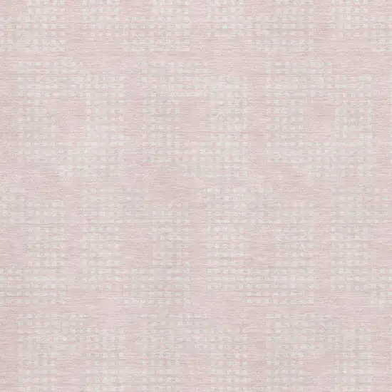 Pink And Ivory Geometric Washable Area Rug With UV Protection Photo 4