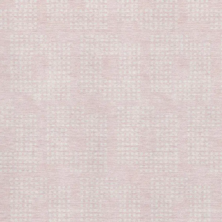 Pink And Ivory Geometric Washable Area Rug With UV Protection Photo 4