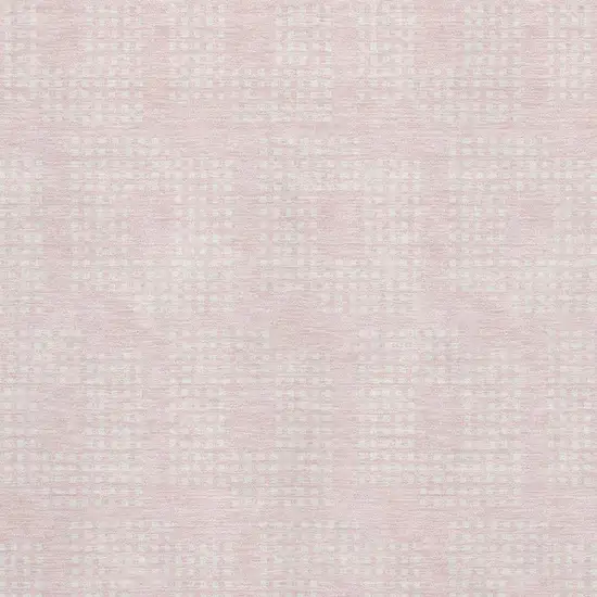 Pink And Ivory Geometric Washable Area Rug With UV Protection Photo 3