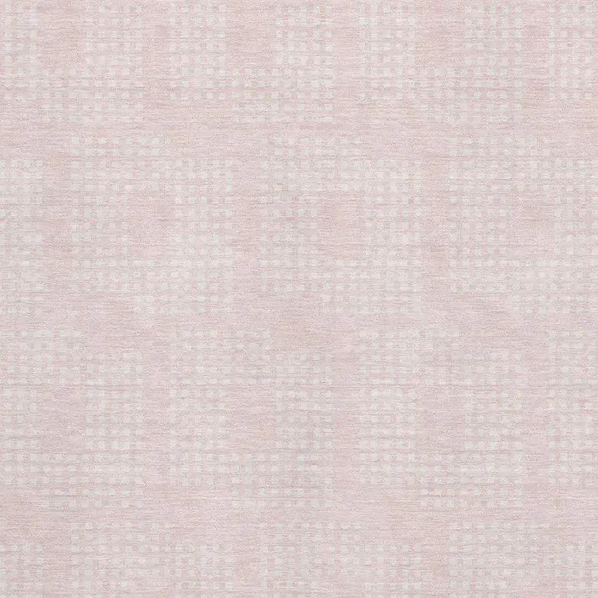 Pink And Ivory Geometric Washable Area Rug With UV Protection Photo 3