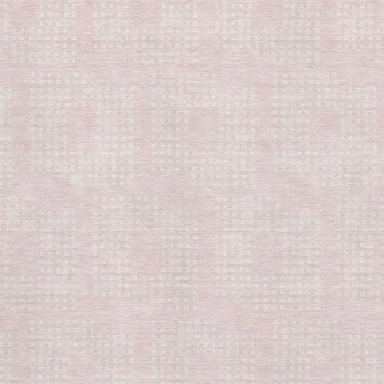 Pink And Ivory Geometric Washable Area Rug With UV Protection Photo 3
