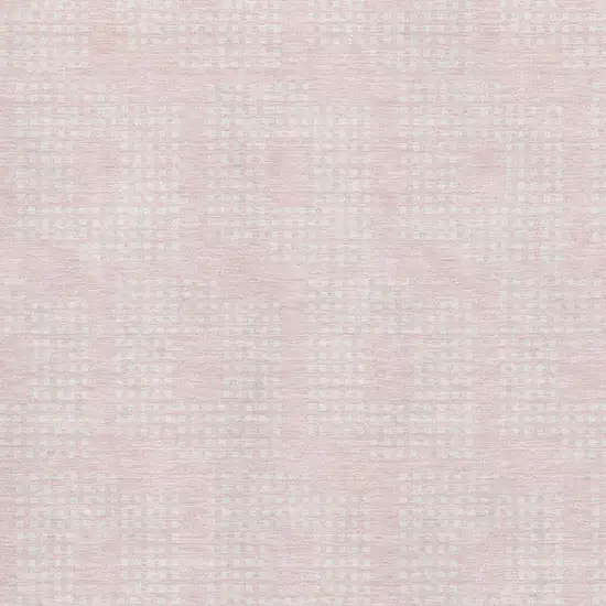 Pink And Ivory Geometric Washable Area Rug With UV Protection Photo 3
