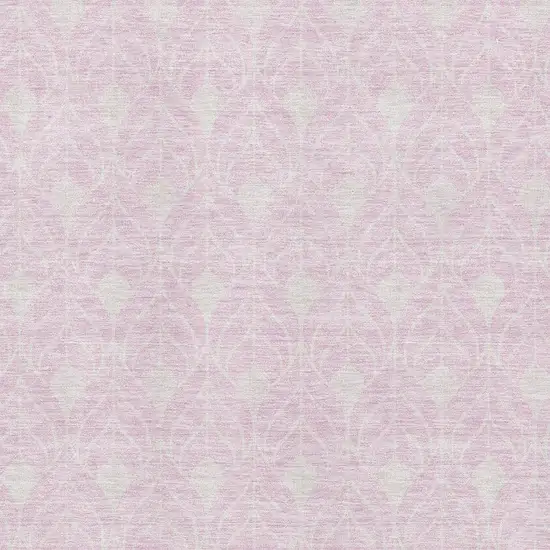 Pink And Ivory Geometric Washable Area Rug With UV Protection Photo 2