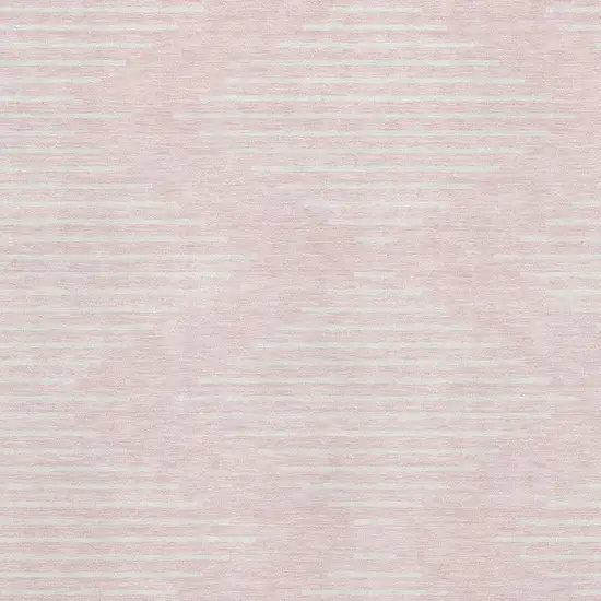 Pink And Ivory Geometric Washable Area Rug With UV Protection Photo 3