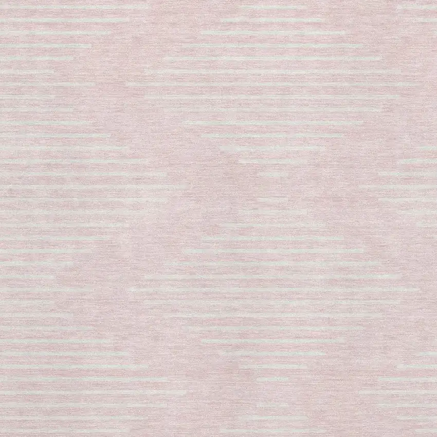 Pink And Ivory Geometric Washable Area Rug With UV Protection Photo 3