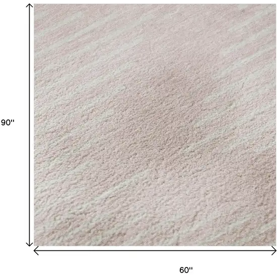 Pink And Ivory Geometric Washable Area Rug With UV Protection Photo 8