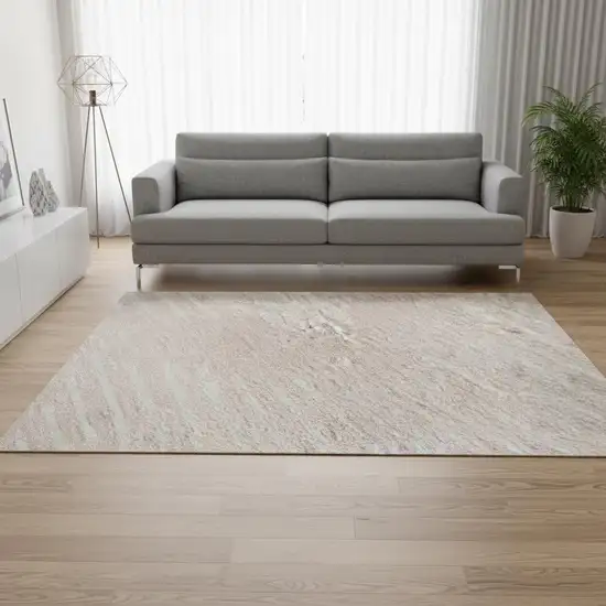 Pink And Ivory Geometric Washable Area Rug With UV Protection Photo 2